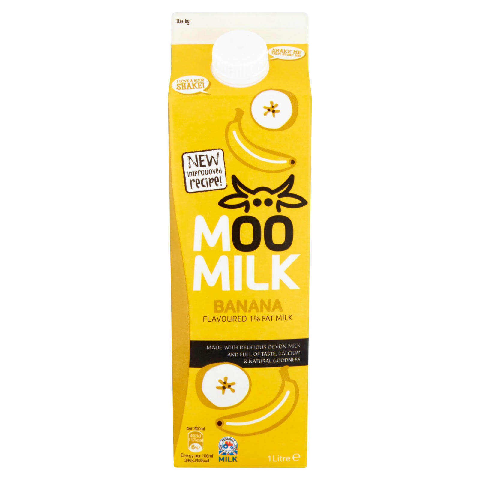 Moo Milk Banana Flavour British Milk 1 Litre – Delivery Peak